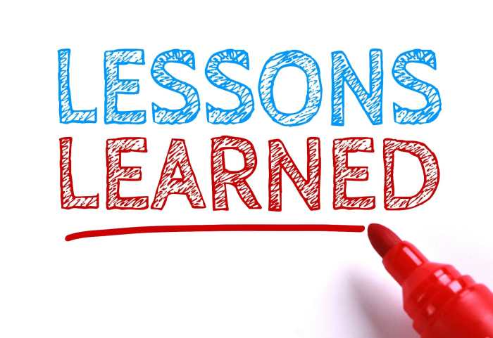 Learned lessons process flow project powerpoint session team ppt presentation perform management projects